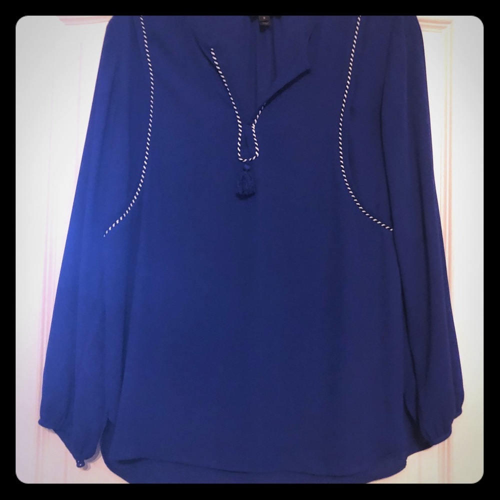 J. Crew royal blue maternity shirt